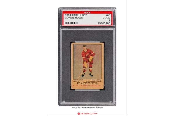 Most valued hockey cards, 1951 Parkhurst #66 Gordie Howe Rookie Card