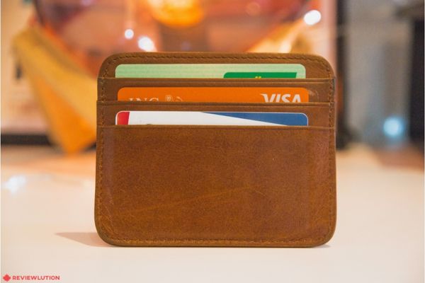 Different bak credit cards in a wallet