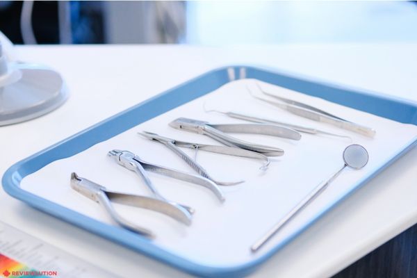 sterilized dental supplies on a table