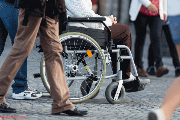 disabled person in a wheelchair